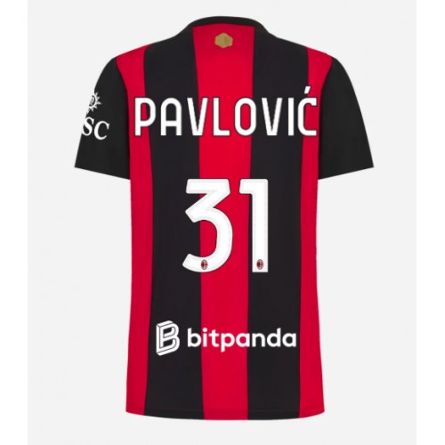 Dámy Fotbalový dres AC Milan Strahinja Pavlovic #31 2026-27 Domácí Krátký Rukáv